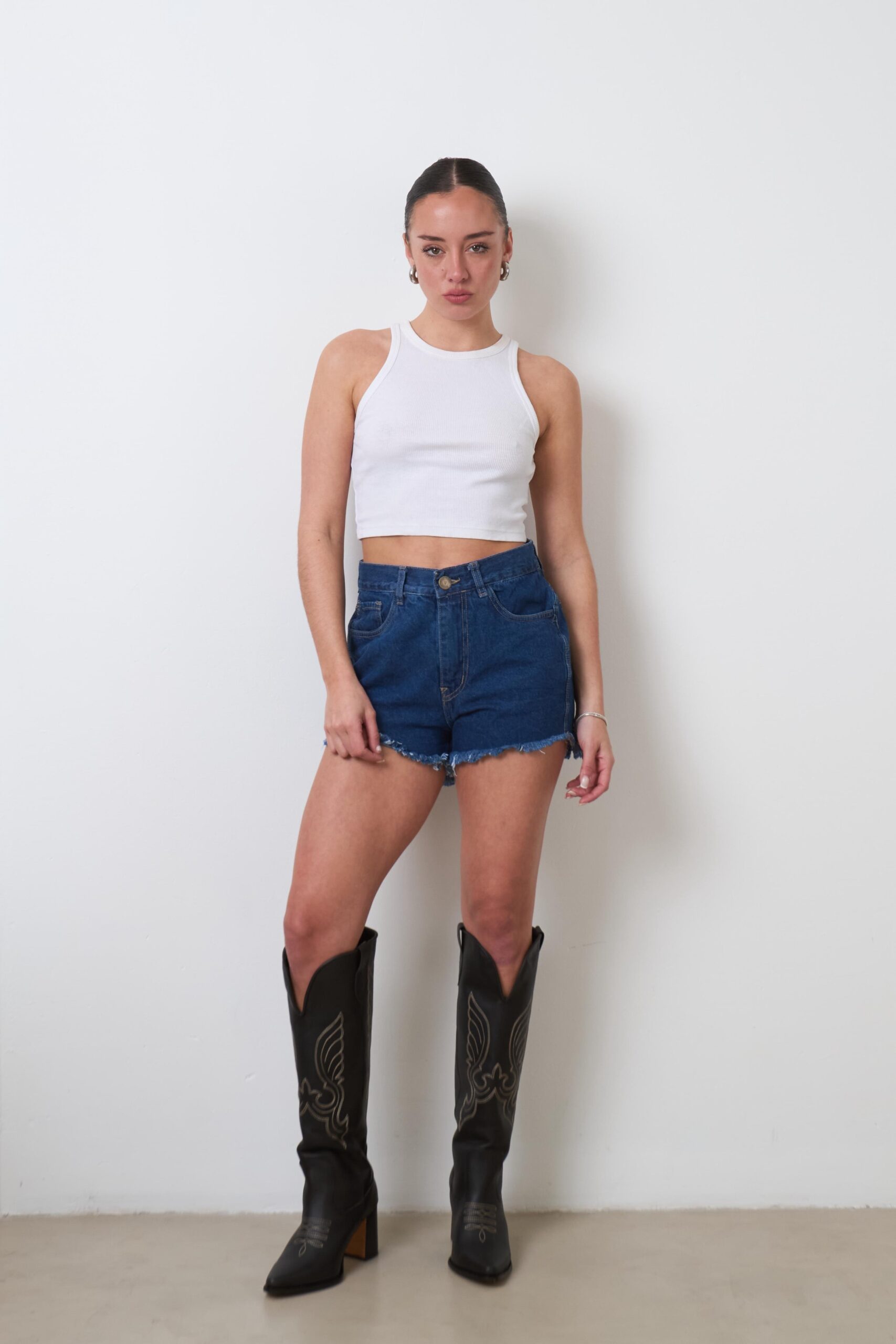SHORT FLECO AZUL CLÁSICO