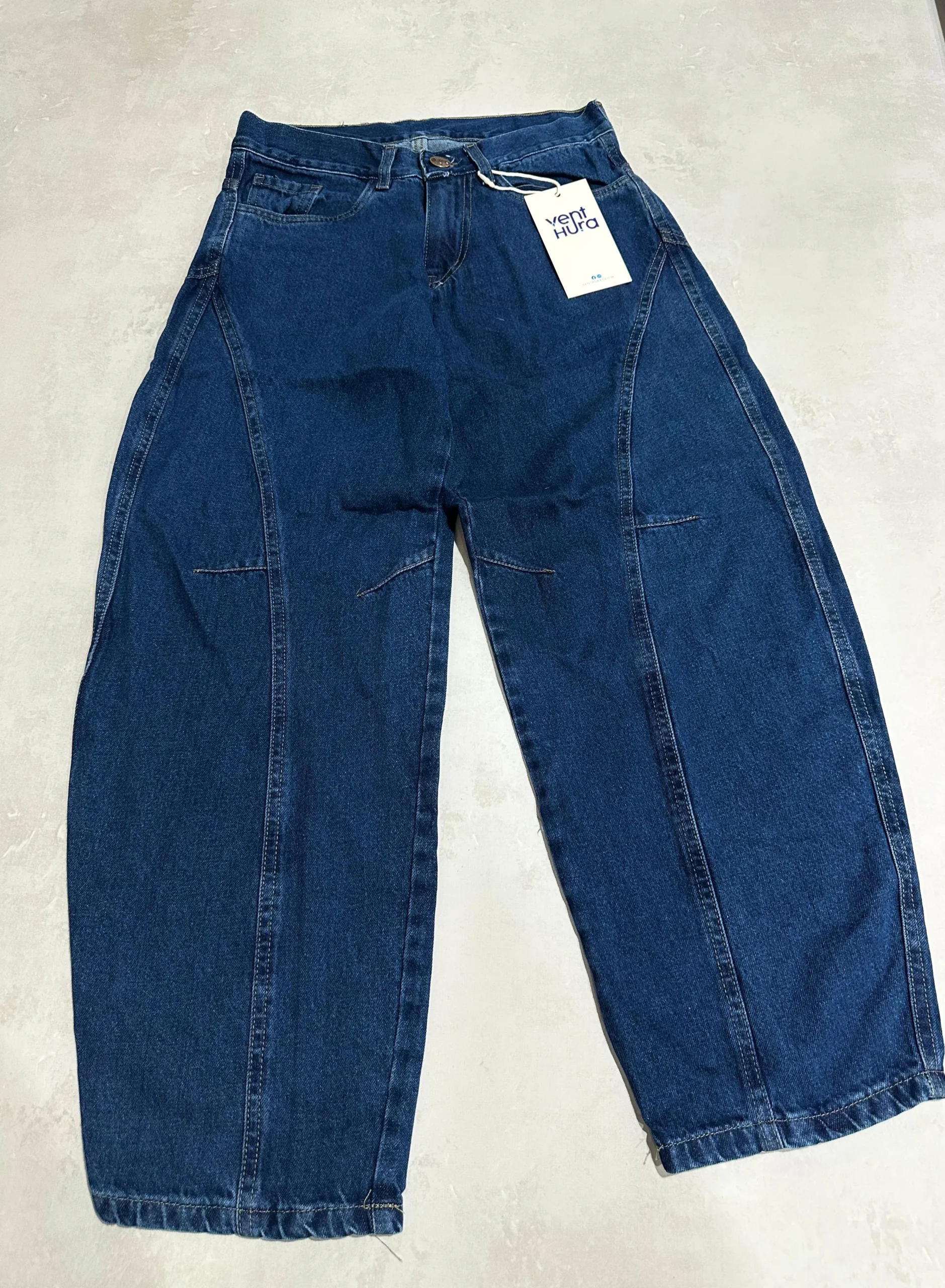 Alternative view of BAGGY CARPINTERO AZUL RÍGIDO