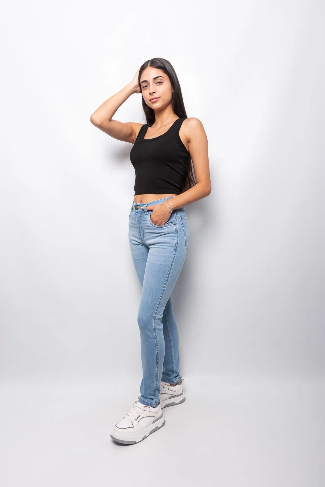 Alternative view of SKINNY Elastizado CELESTE