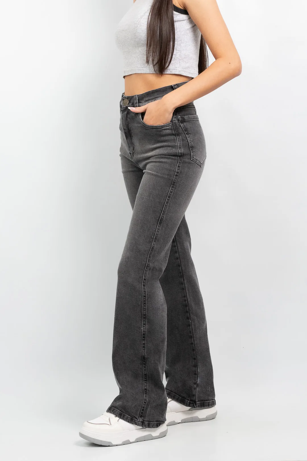 WIDE LEG “ CONFORD “ GRIS LOCALIZADO