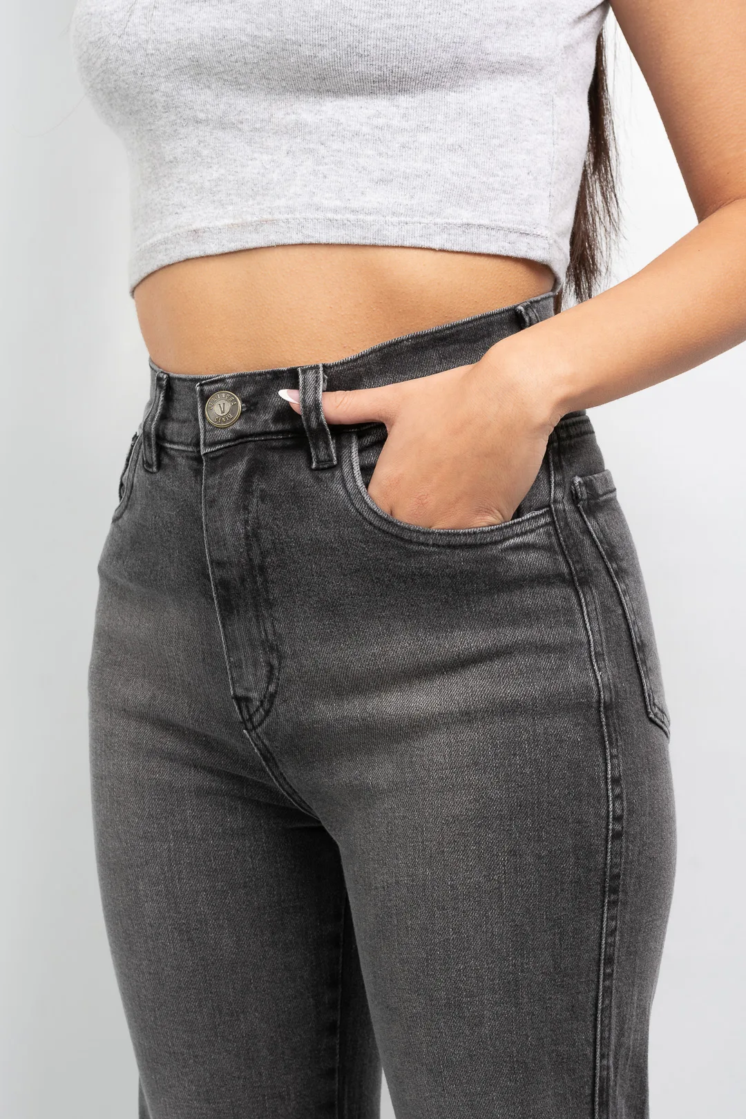 Alternative view of WIDE LEG “ CONFORD “ GRIS LOCALIZADO