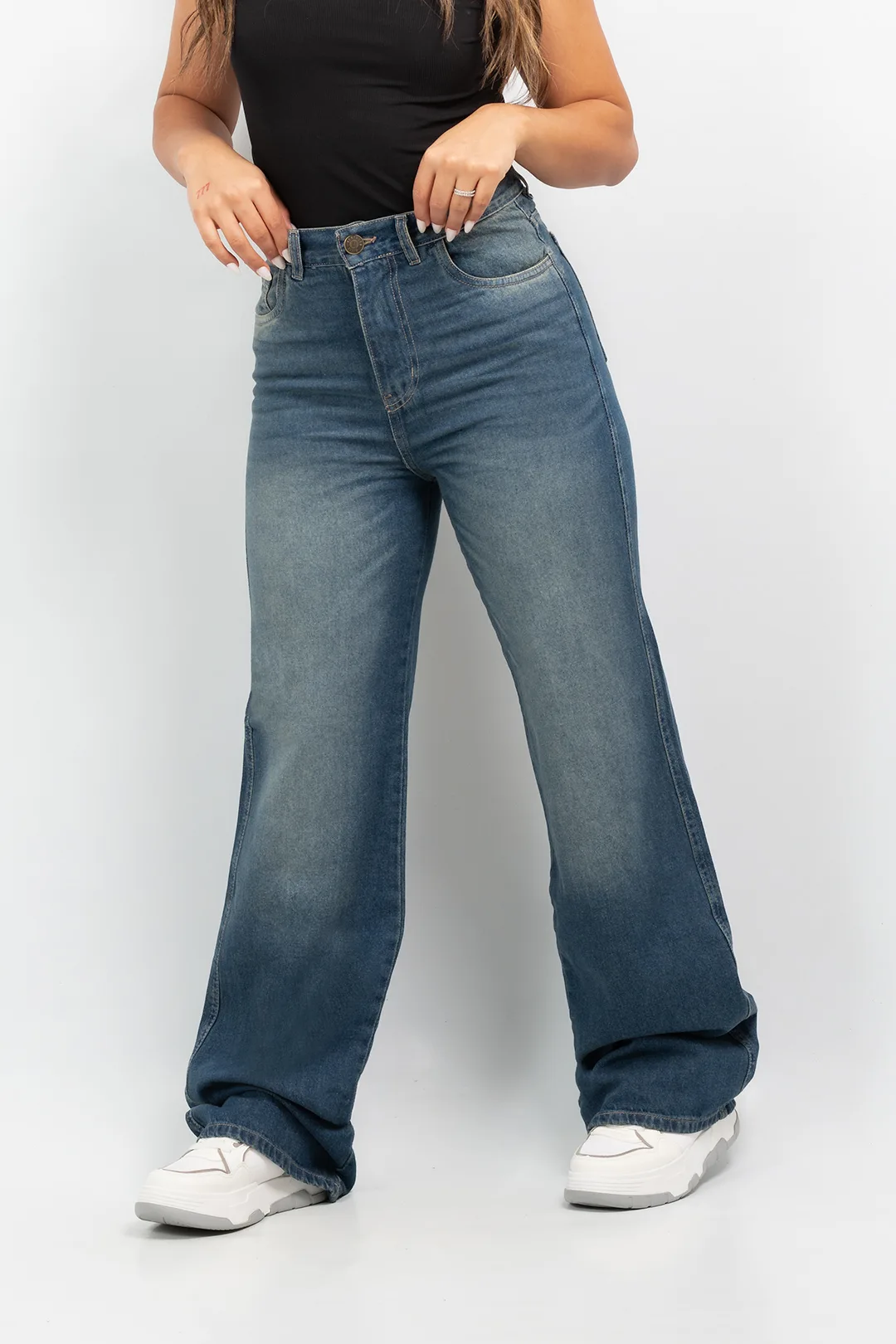 Alternative view of WIDE LEG RÍGIDO ÓXIDO
