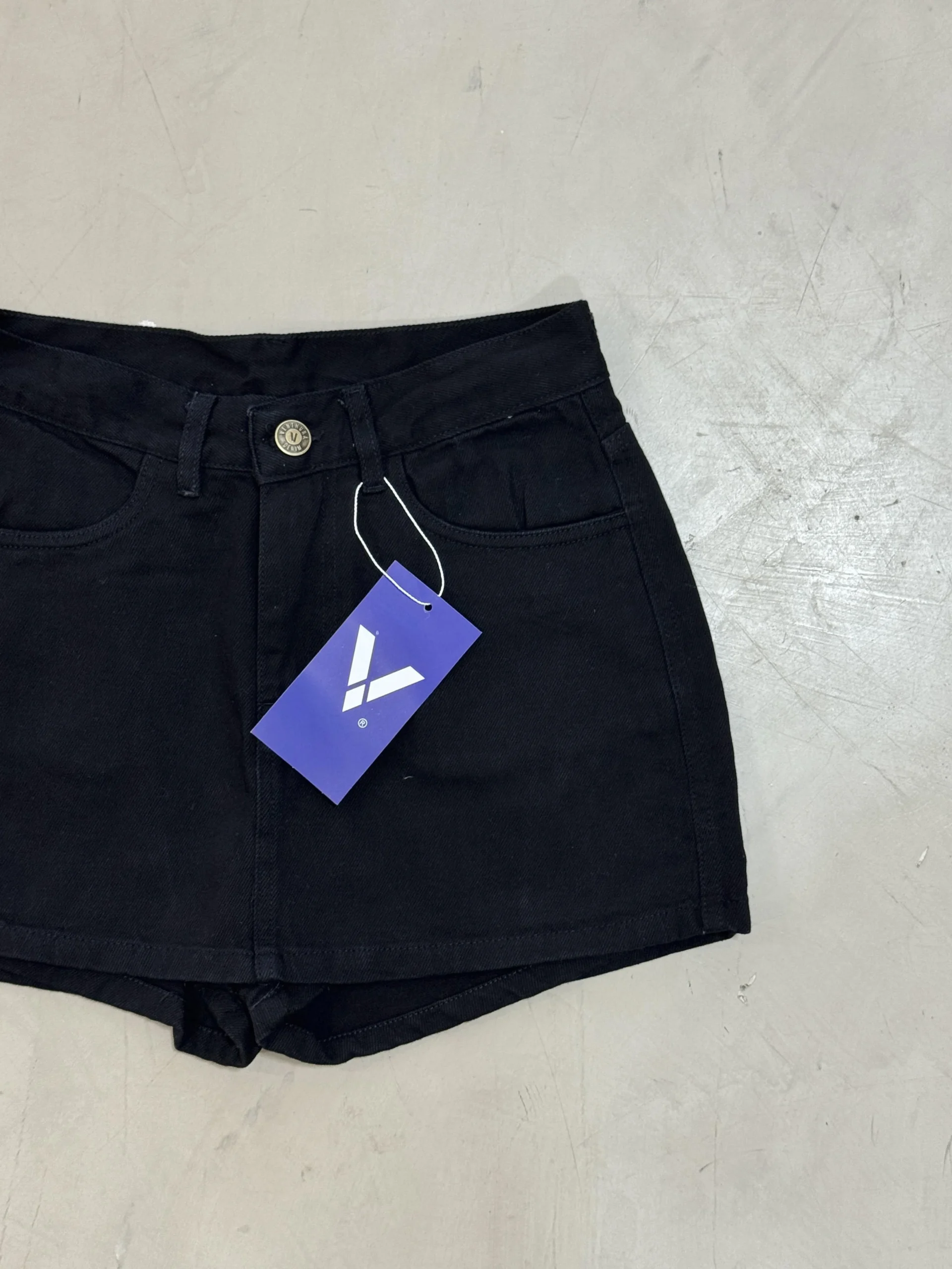 Pollera short rígido negro - Venthura (foto 2)