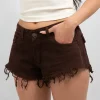 Short fleco rigido chocolate tapita - Venthura